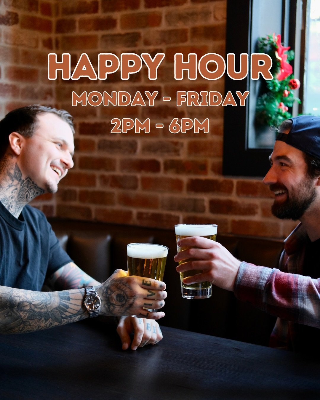 Our Happy Hour has been extended to 6pm! 🕕

We&rsquo;ve got a huge selection of refreshing drinks and delicious food items for you to choose from! 

🍔🍺🍝🍷🥨🥃🫔🍟

Happy Hour menu is at the link in our profile 🔗

Monday - Friday | 2pm - 6pm