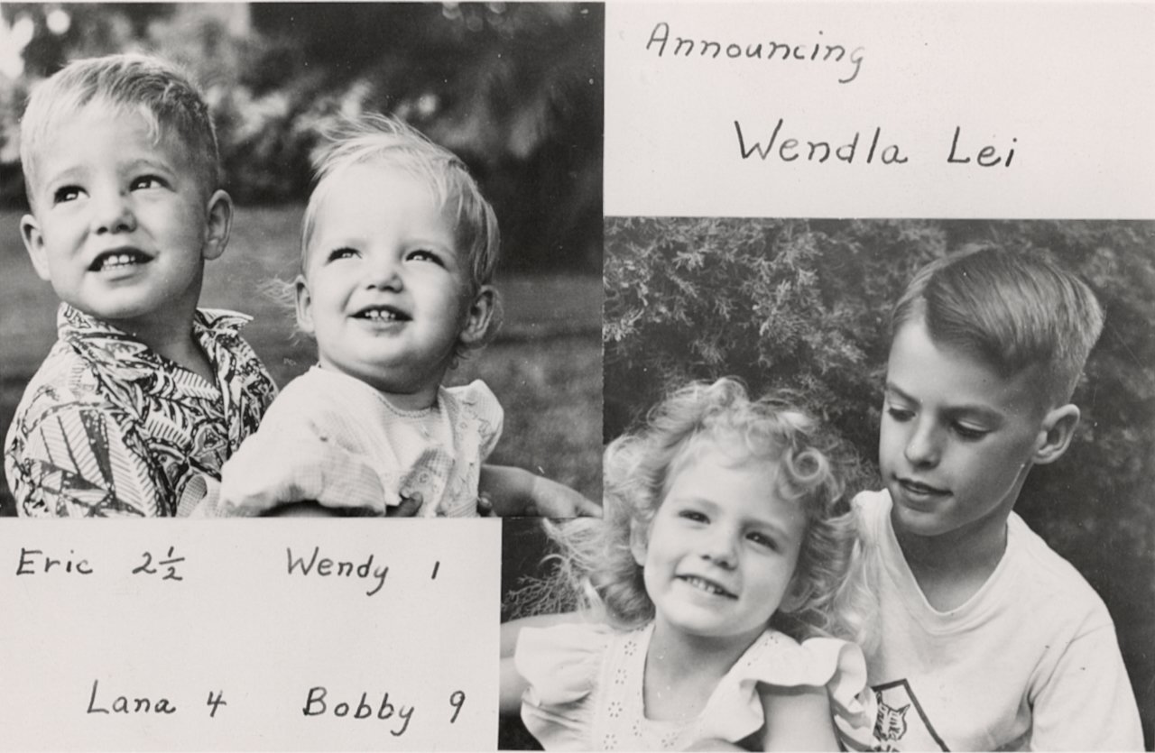 The four children of Howard and Betty, 1950