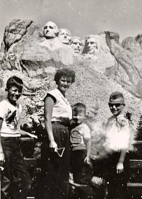 Lyla and kids at Mt. Rushmore