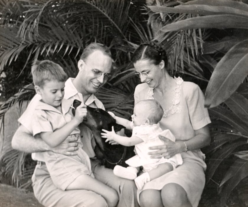 Howard and Betty with Bobby & Lana, abt 1945