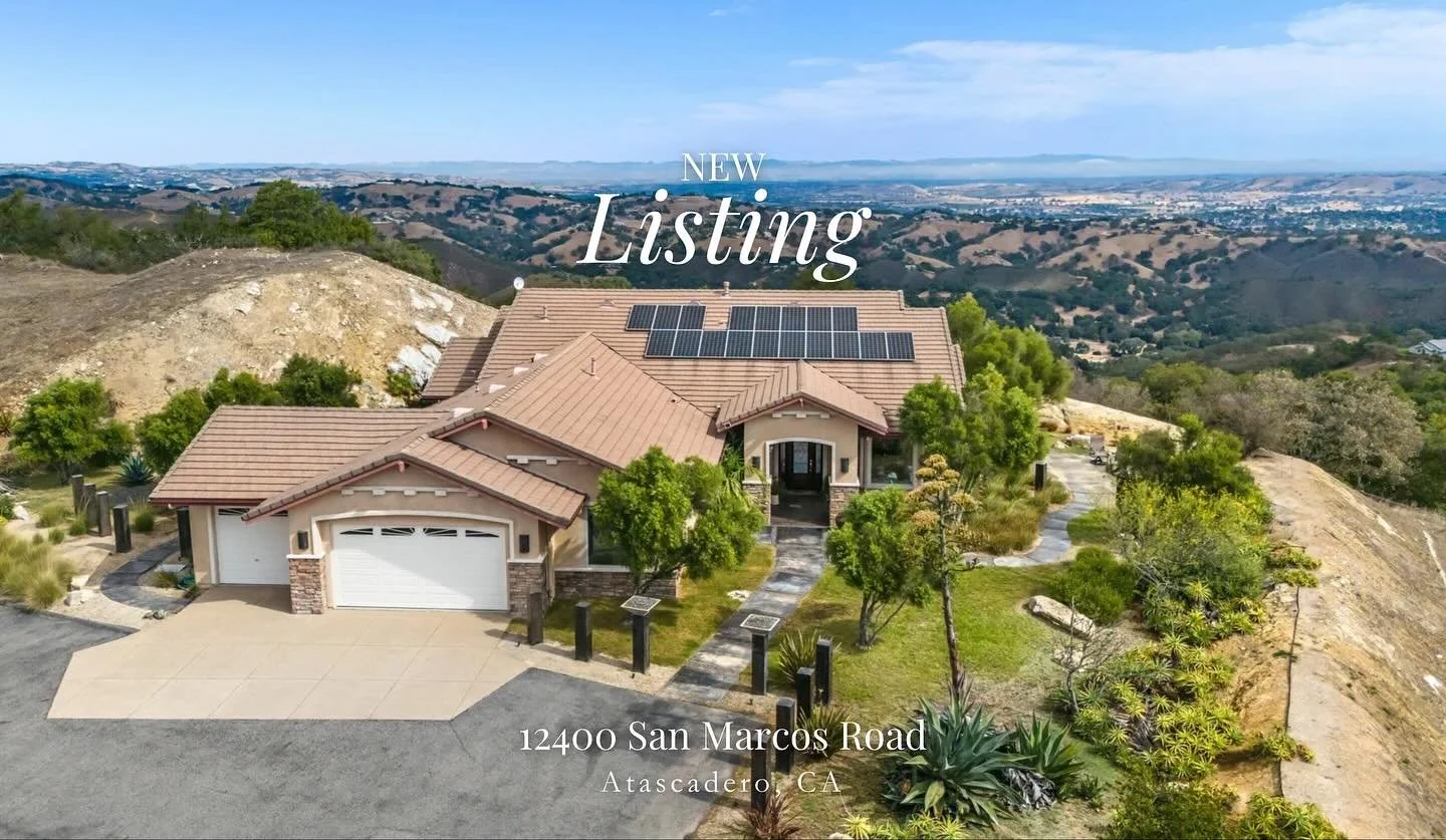 ✨ Just Listed ✨
12400 San Marcos Rd, Atascadero
4 Bed &bull; 3 Bath &bull; 3,505 Sq Ft &bull; 8.37 Acres

Set high above the Central Coast in prestigious Oak Ridge Estates, this executive estate offers unobstructed 360&deg; views of the Santa Lucia R
