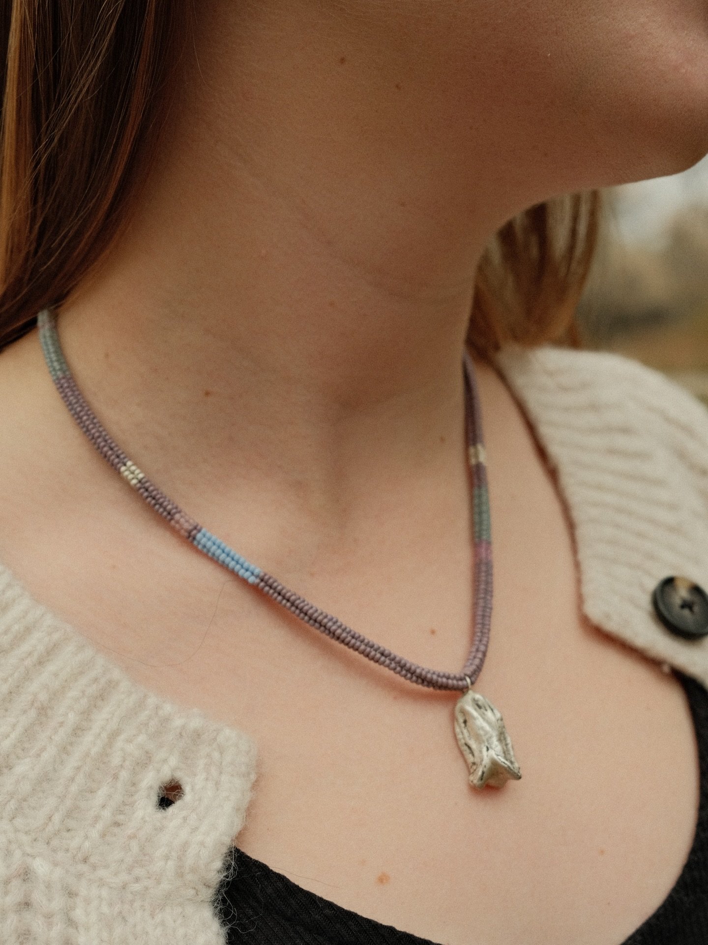 The first of 3 collab pieces with one of my best friends from high school! How fun is it that we both got into jewelry making ☺️ For this one, @marymaccreative sandcast the seed pod of a Boulder Mountain Iris and I played on the flower&rsquo;s color 