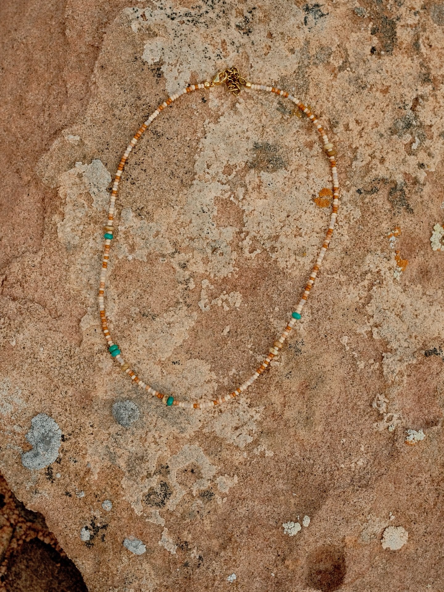 seed bead necklaces now available at @easydoesitbabe 🫶🏼