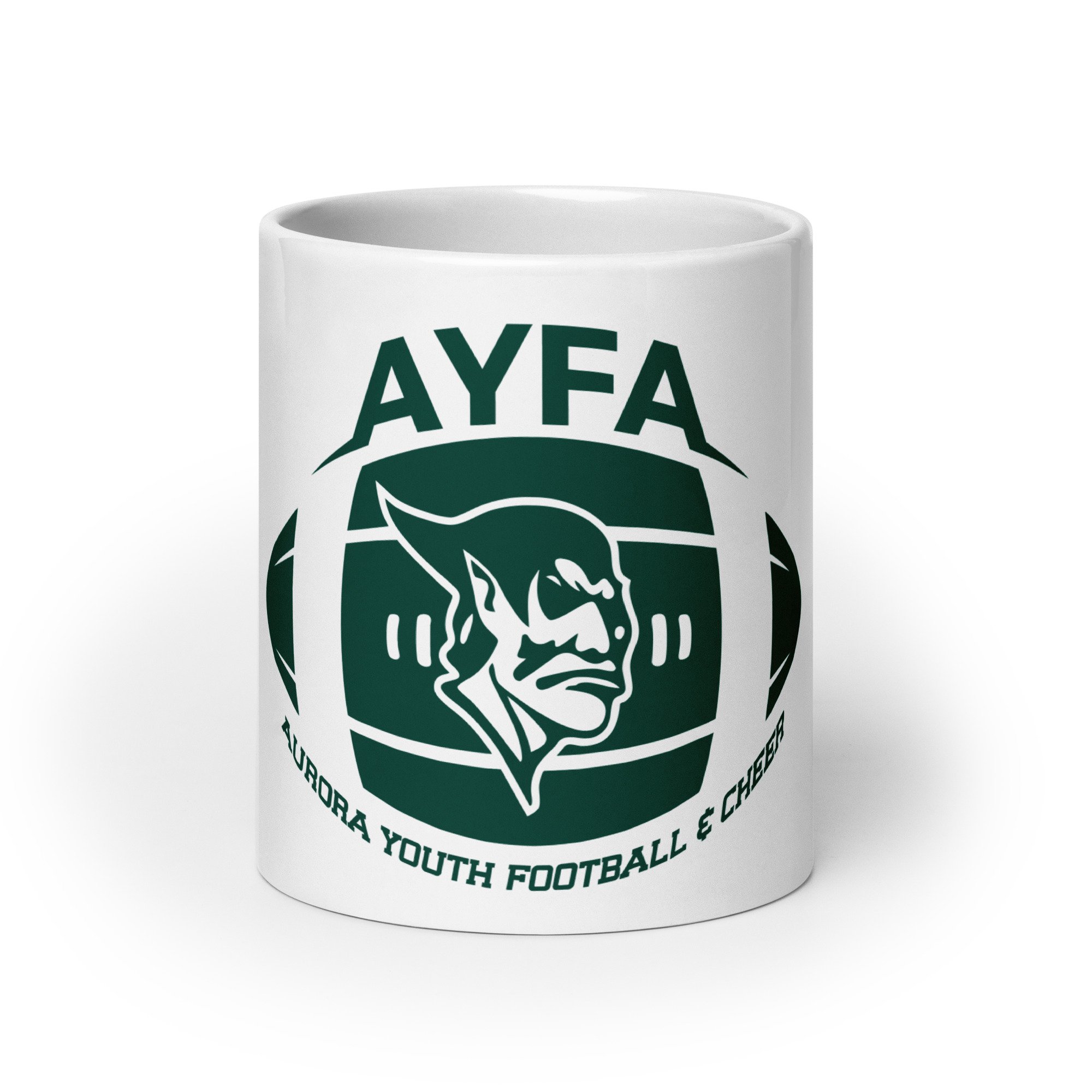 White glossy mug