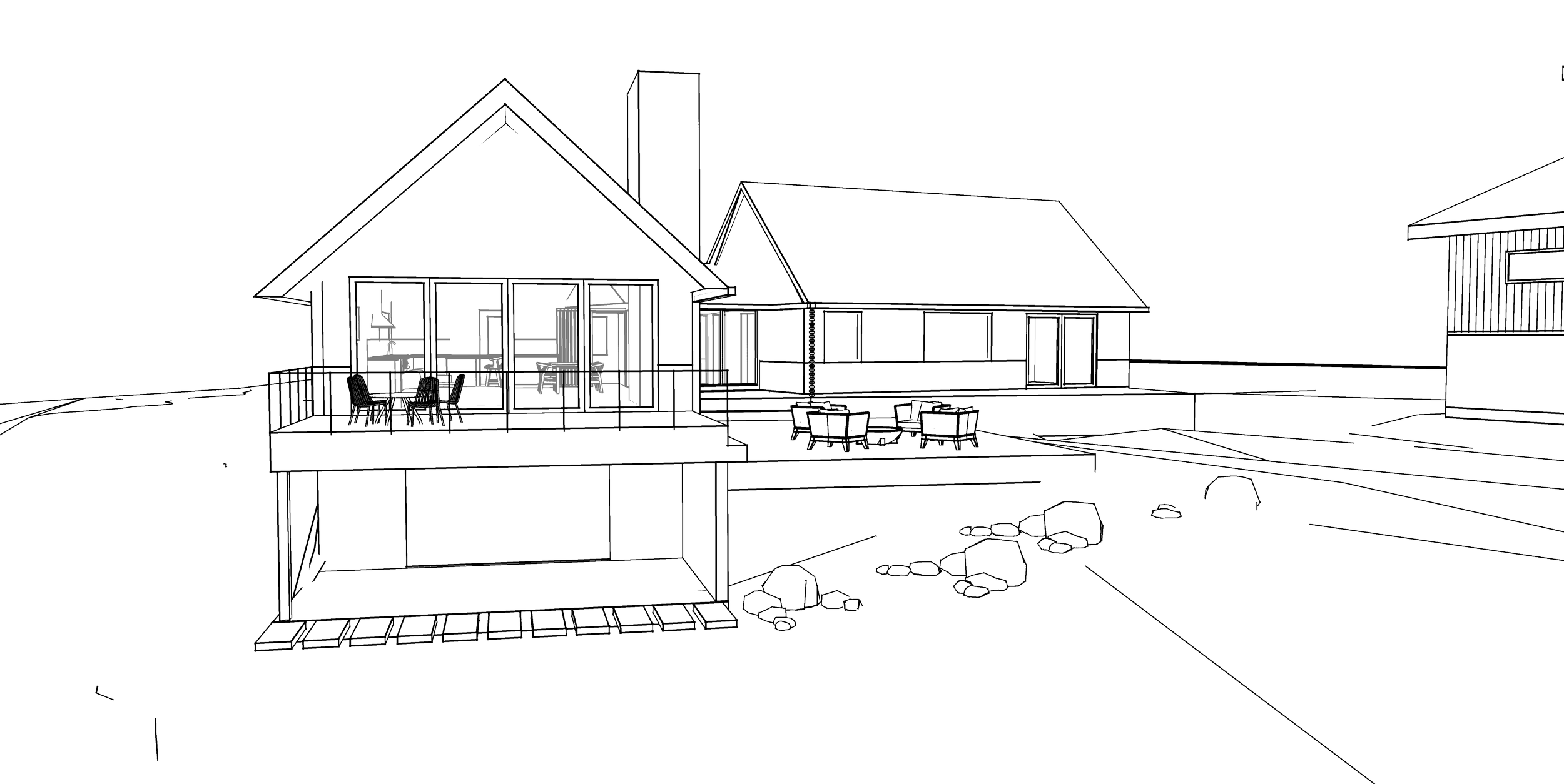 Mountain View Home, under construction. Designed with Sum Design Studio + Architecture.