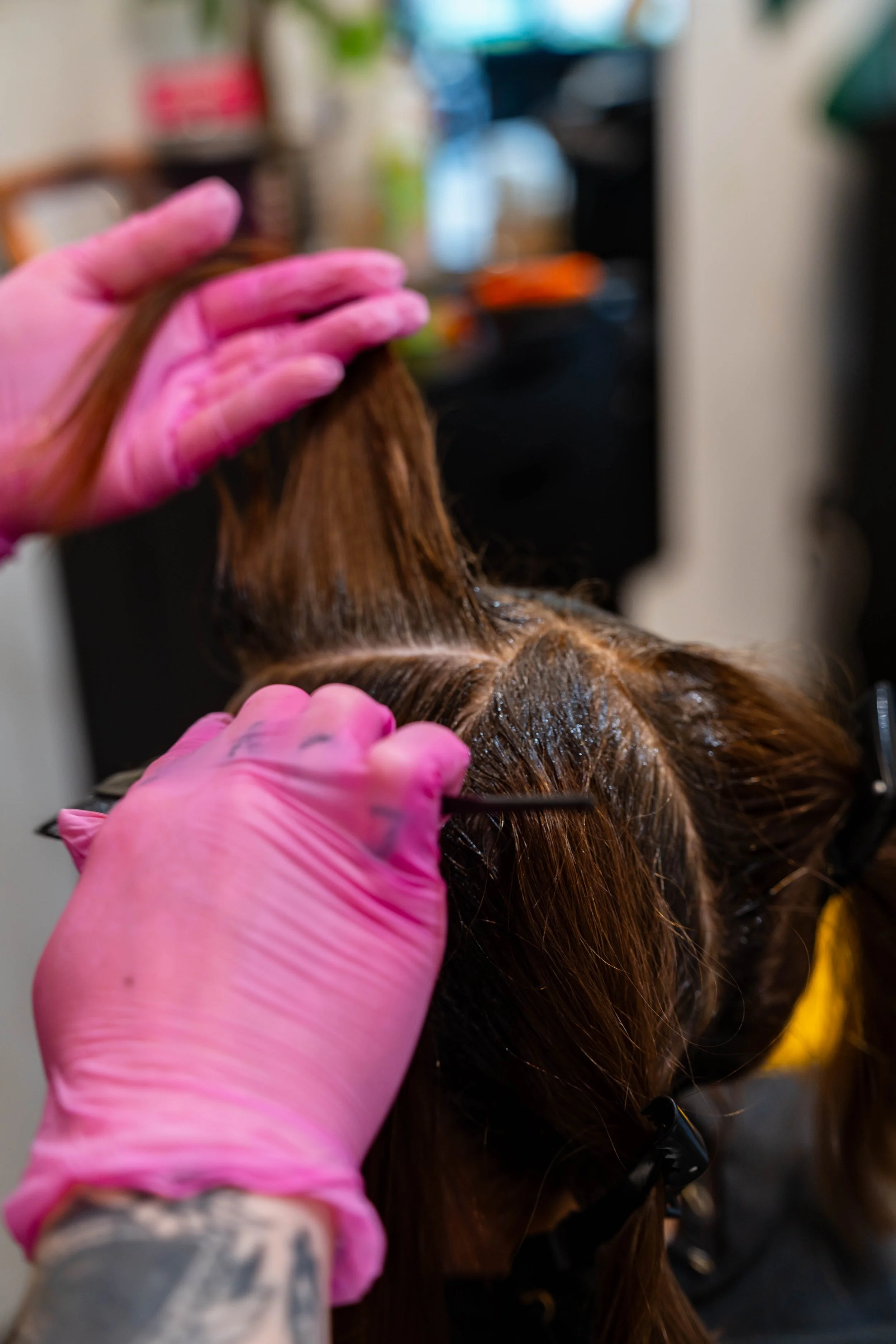 Hair color application service at GROW Salon & Spa in Brookside Kansas City