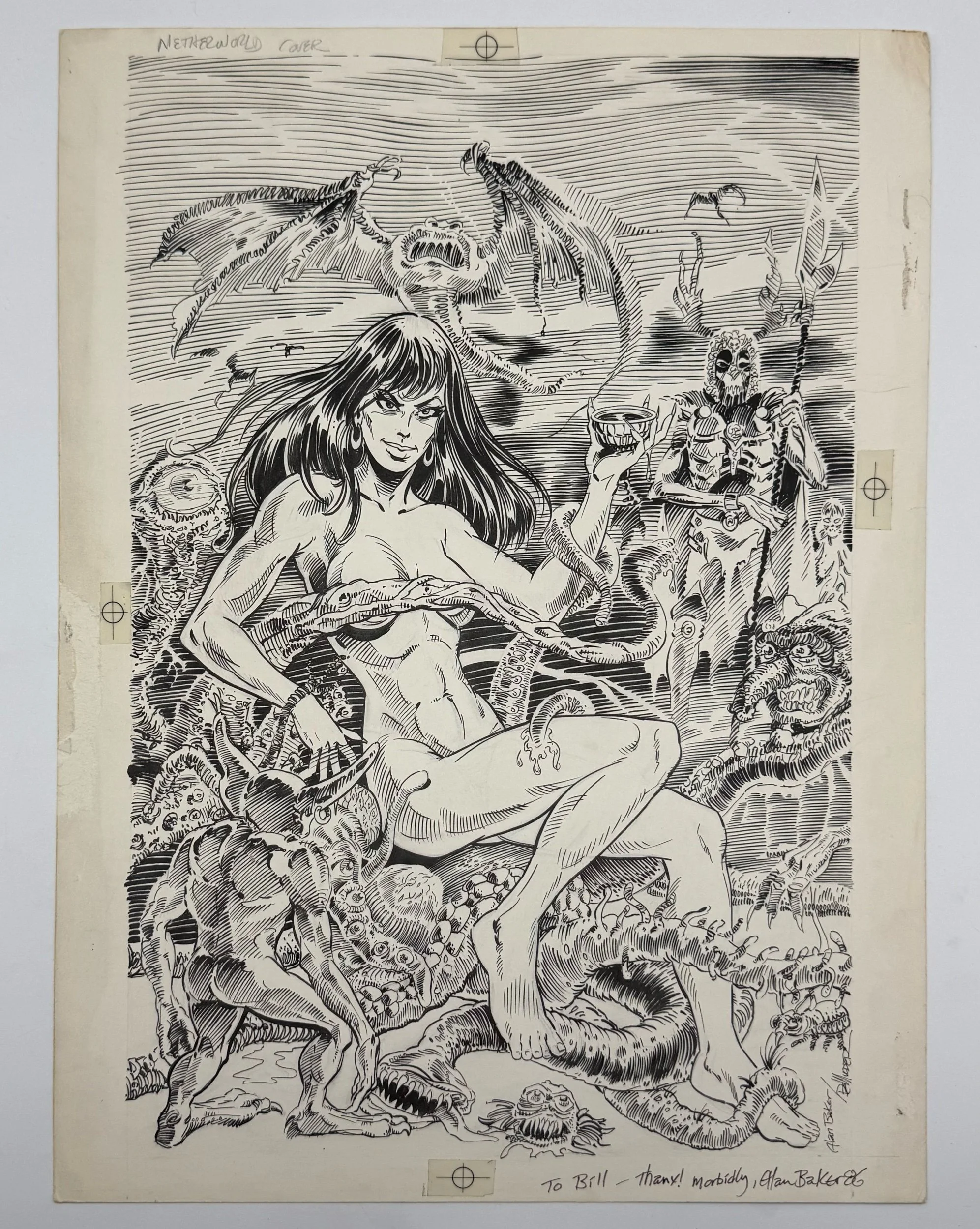 Netherworld #1 Original Comic Art Cover | 1986 | Ambition Publications