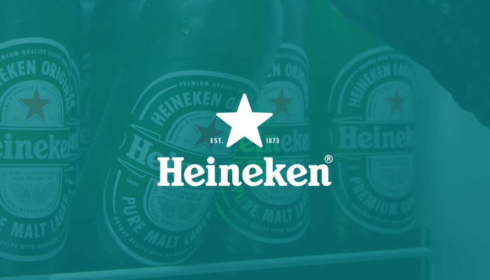 Image of Heineken Bottles and Heineken Logo