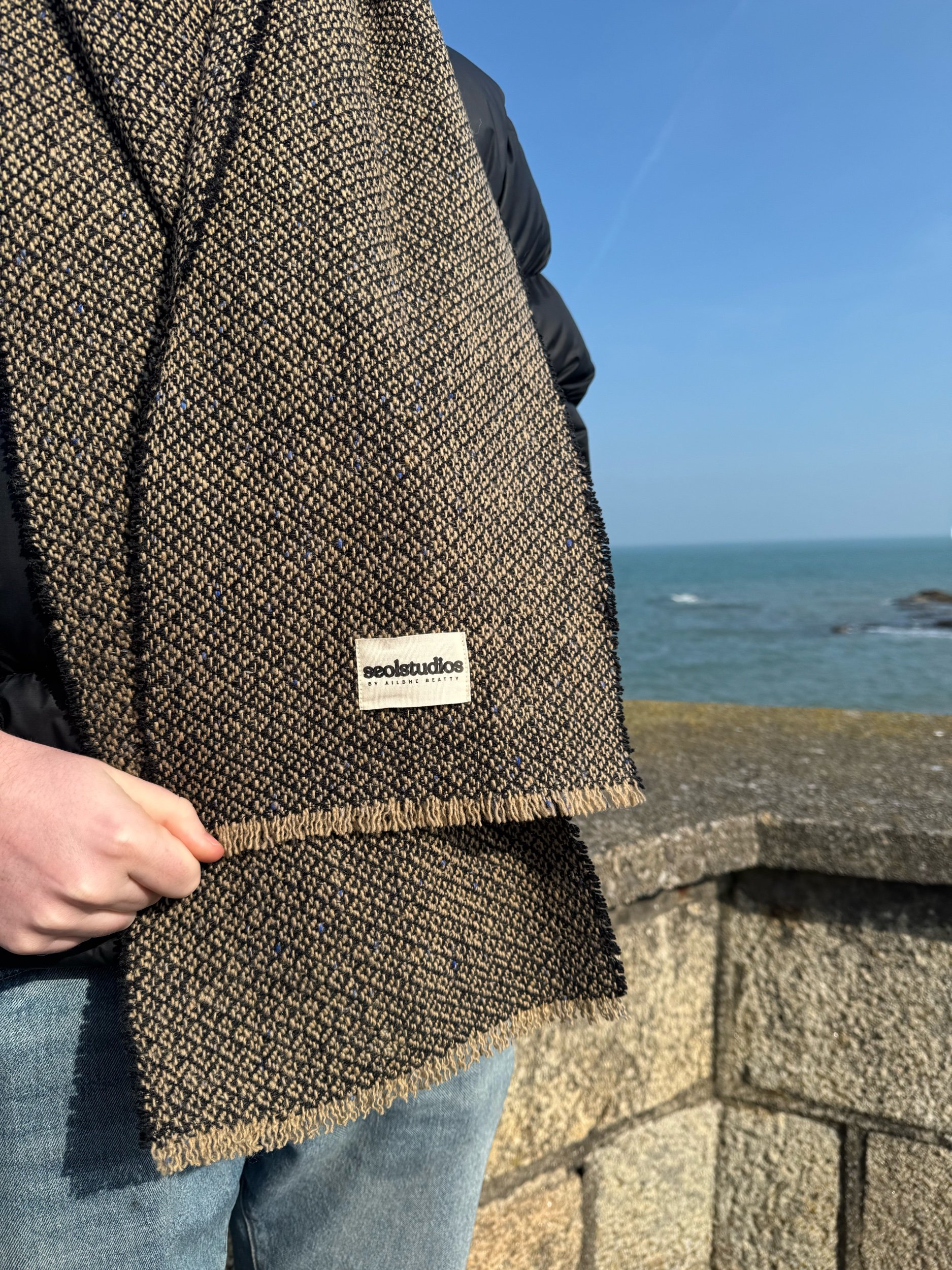 dublin tweed weaving ireland heritage irish handmade handwoven fabric ailbhe beatty architect weaver weaving loom seol studios scarf fashion interiors