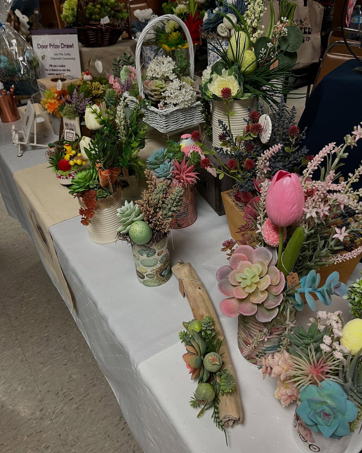 All set for the Holy Family Catholic Women’s League spring market in Wallaceburg. 🐿️🌷 Knights of Columbus Hall 9-1. See you soon! Oh and yes, I have a door prize for you to enter. 😉