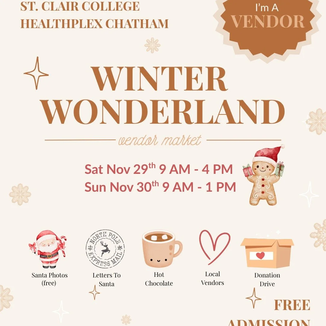 Next up...off to the fabulous Winter Wonderland Vendor Market! Looking forward to showing you the newest designs! 
Mark your calendars for November 29th and 30th, so you don't miss out on my last large market venue this year.