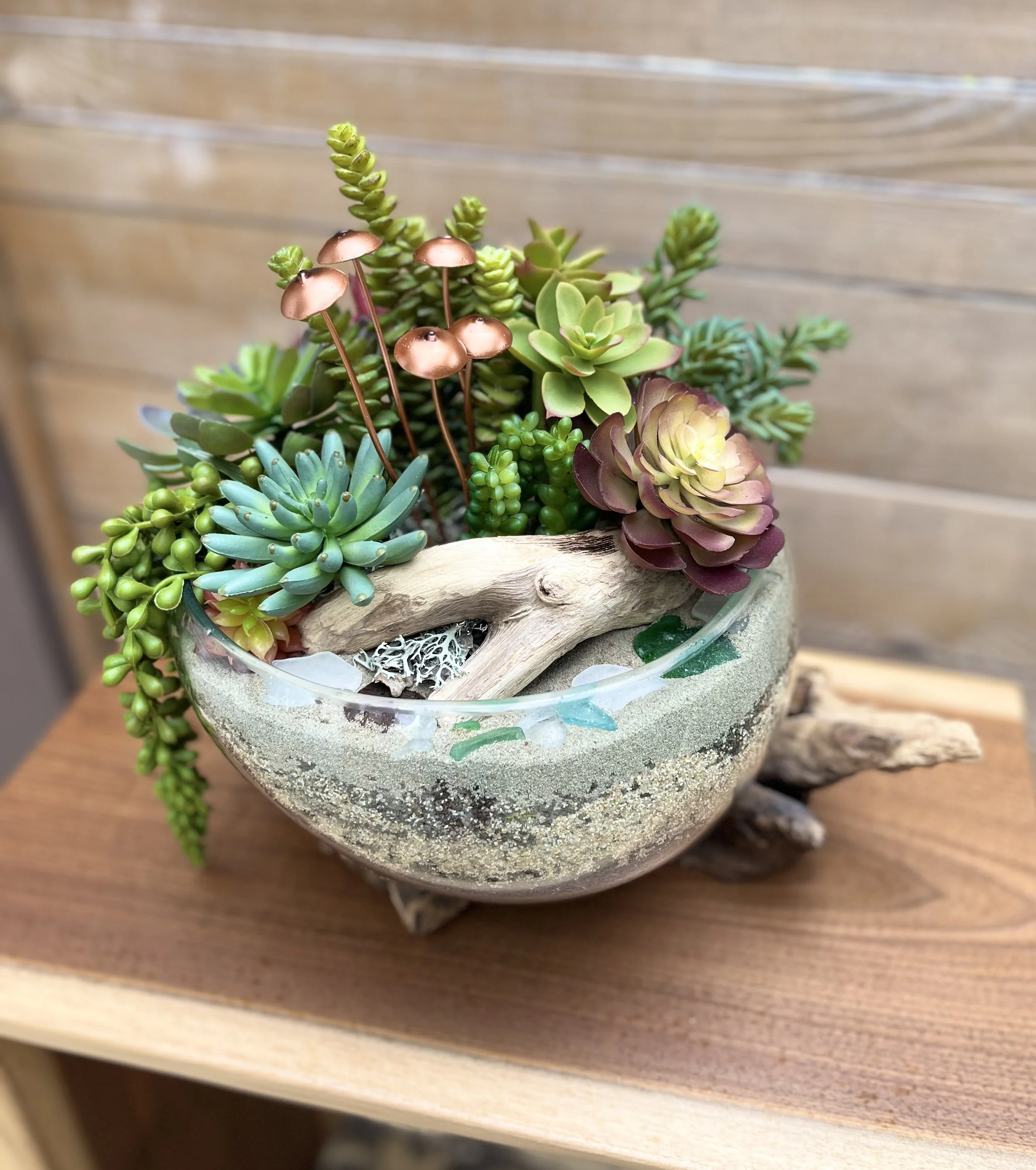 Custom design in owner's glass bowl