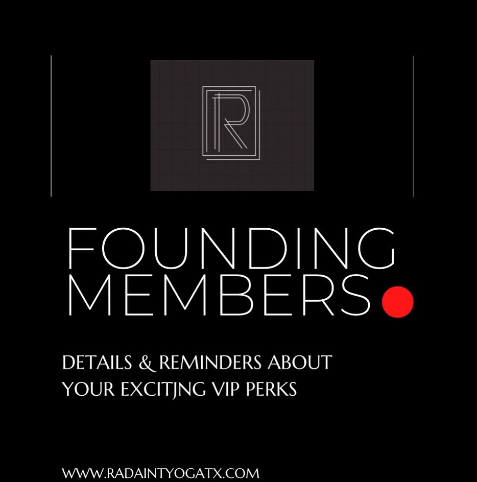 Congratulations to our Founding Members&hellip; here are some reminders and updates regarding your VIP perks:
🤍 As a founding member you&rsquo;re invited to attend our soft opening 
Thursday May 9th 6:30-8pm
(This is a come and go event ) where you 