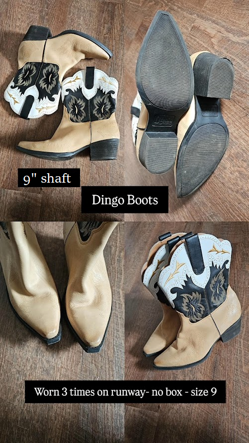 Dingo Women's Tatiana Western Boots - Snip Toe - SIZE 8