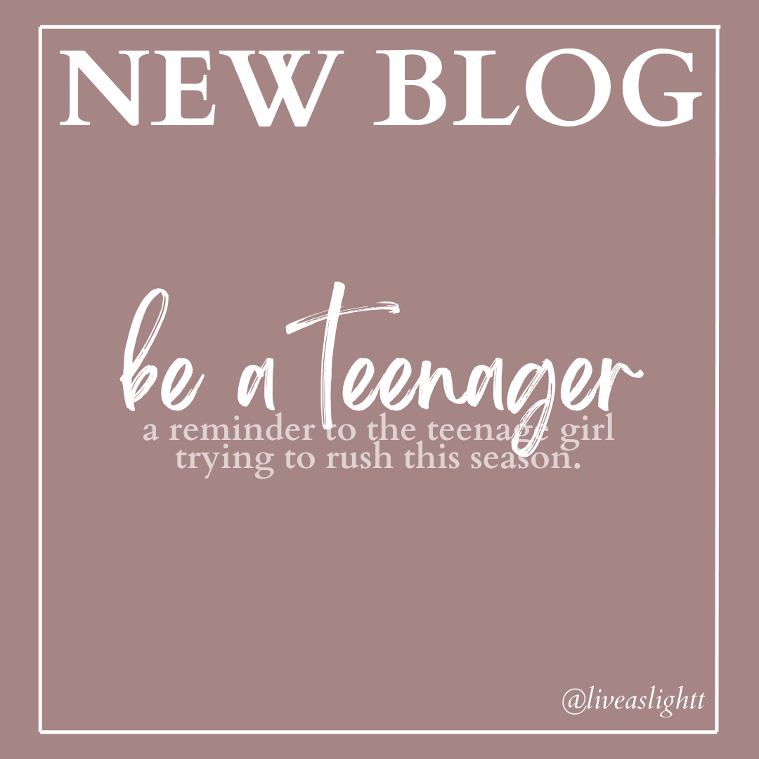 be a teenager