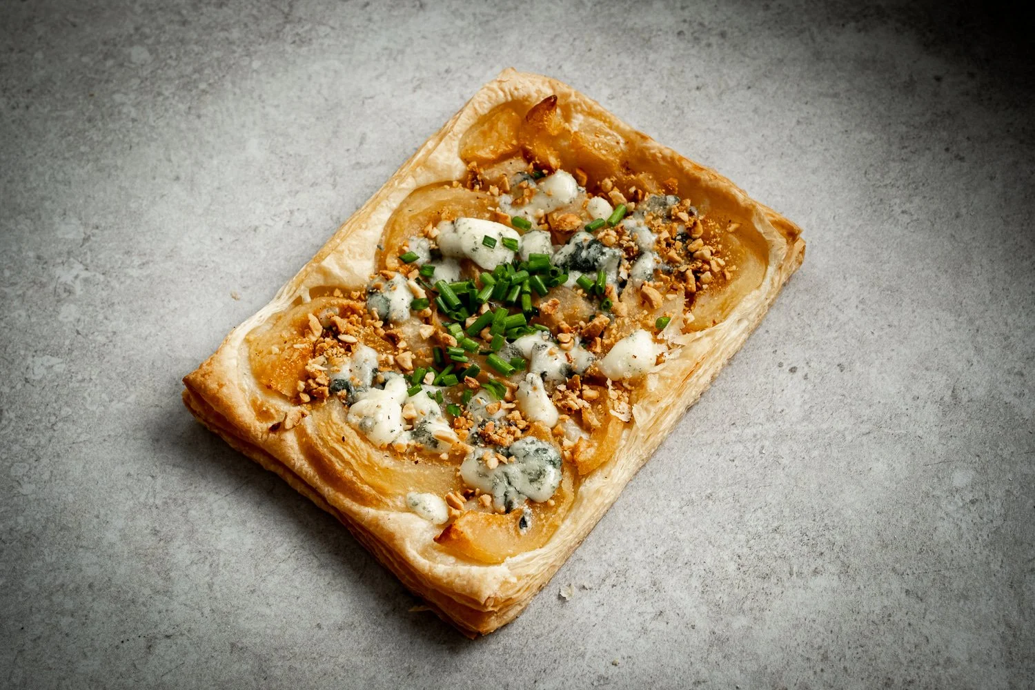 Blue Cheese Roquefort and Pear Puff Pastry