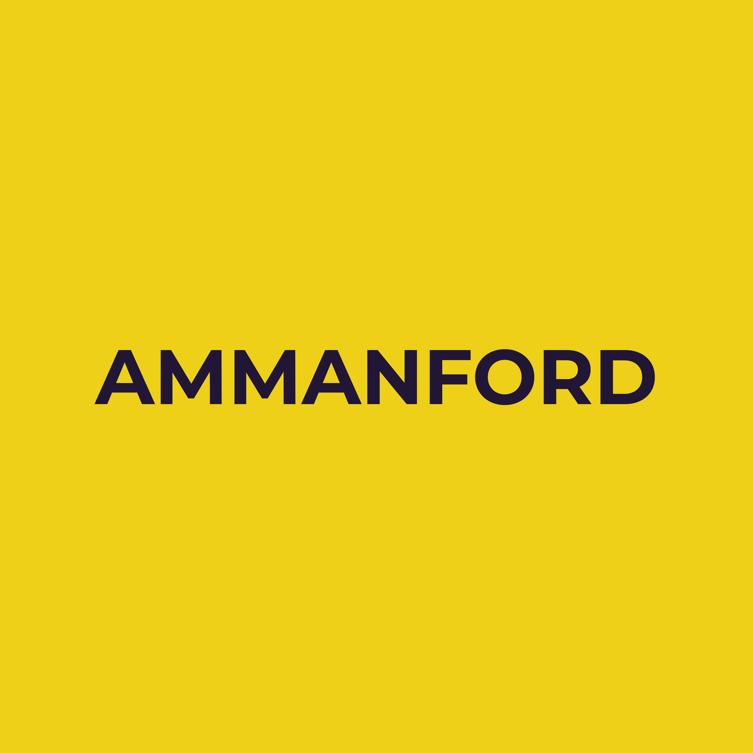 Yellow background with the word 'AMMANFORD' in bold, dark letters at the center.