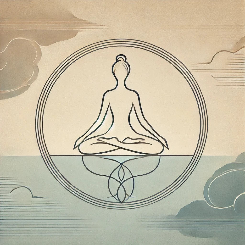 DALL·E 2025-02-10 00.13.05 - Create a simple, symmetrical, and minimalist cover image for a Yin Yoga and Breathwork event. The image should feature a single character in a Yin Yog.jpg