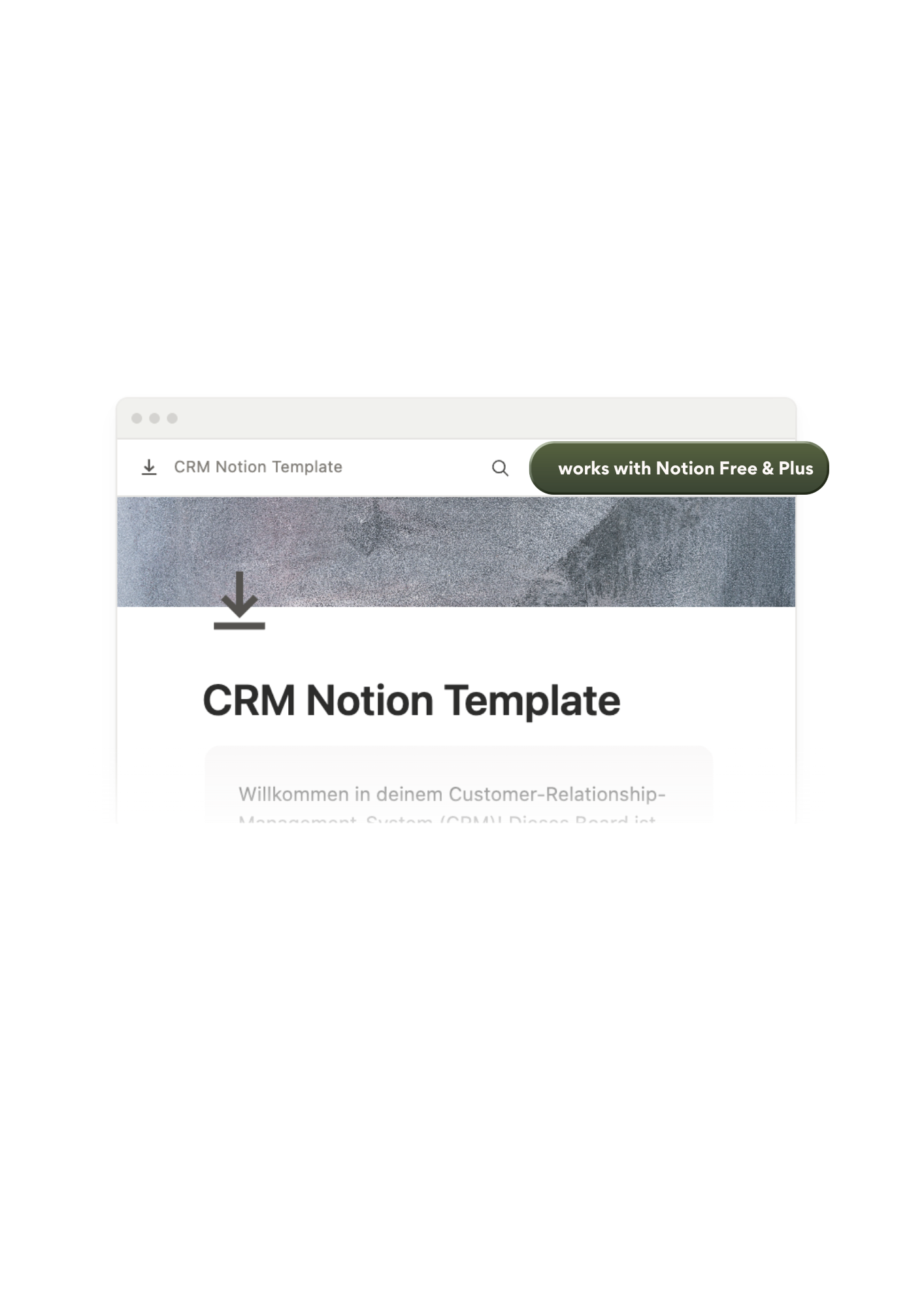 CRM System | Notion Template