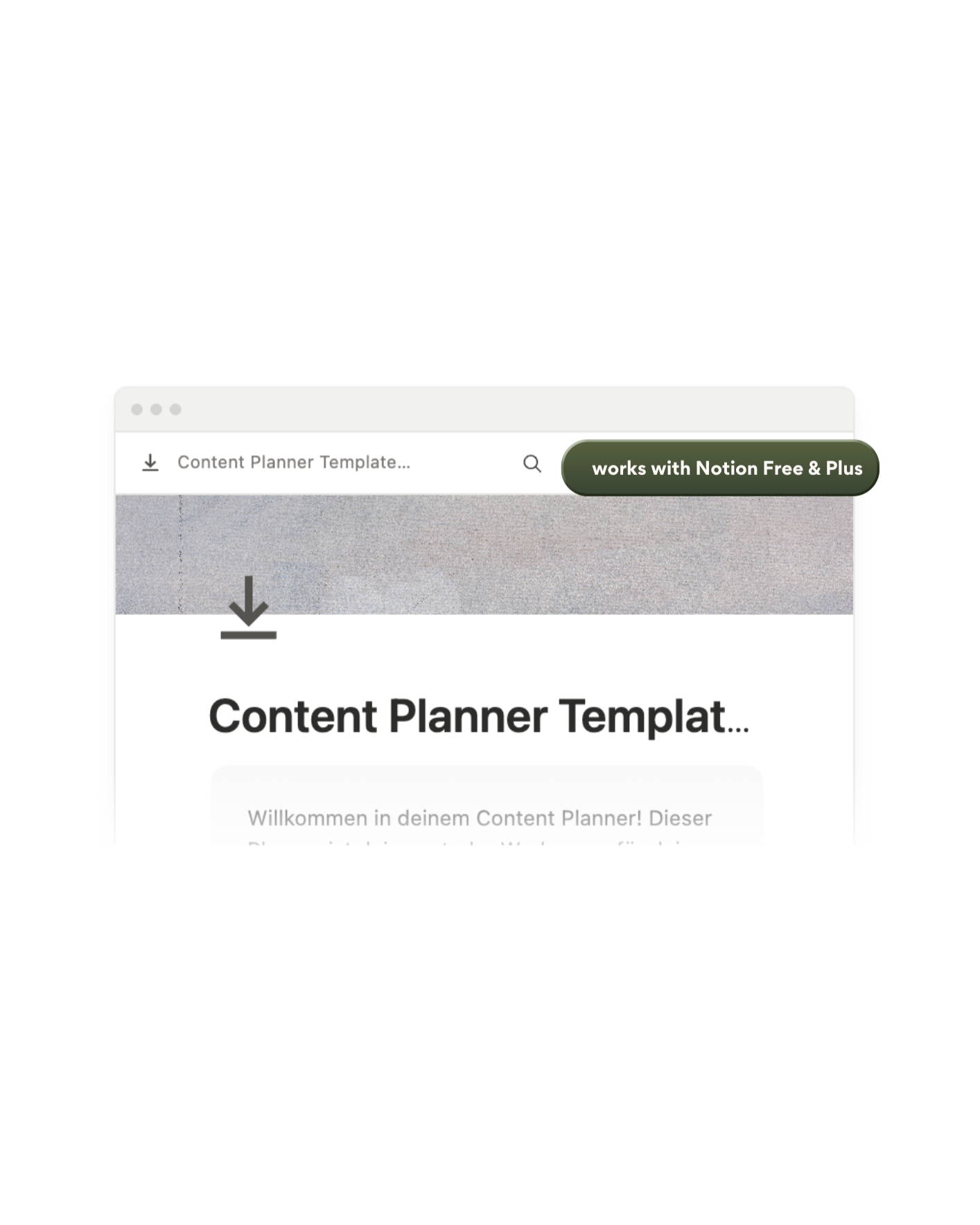 Content Planner | Notion Template