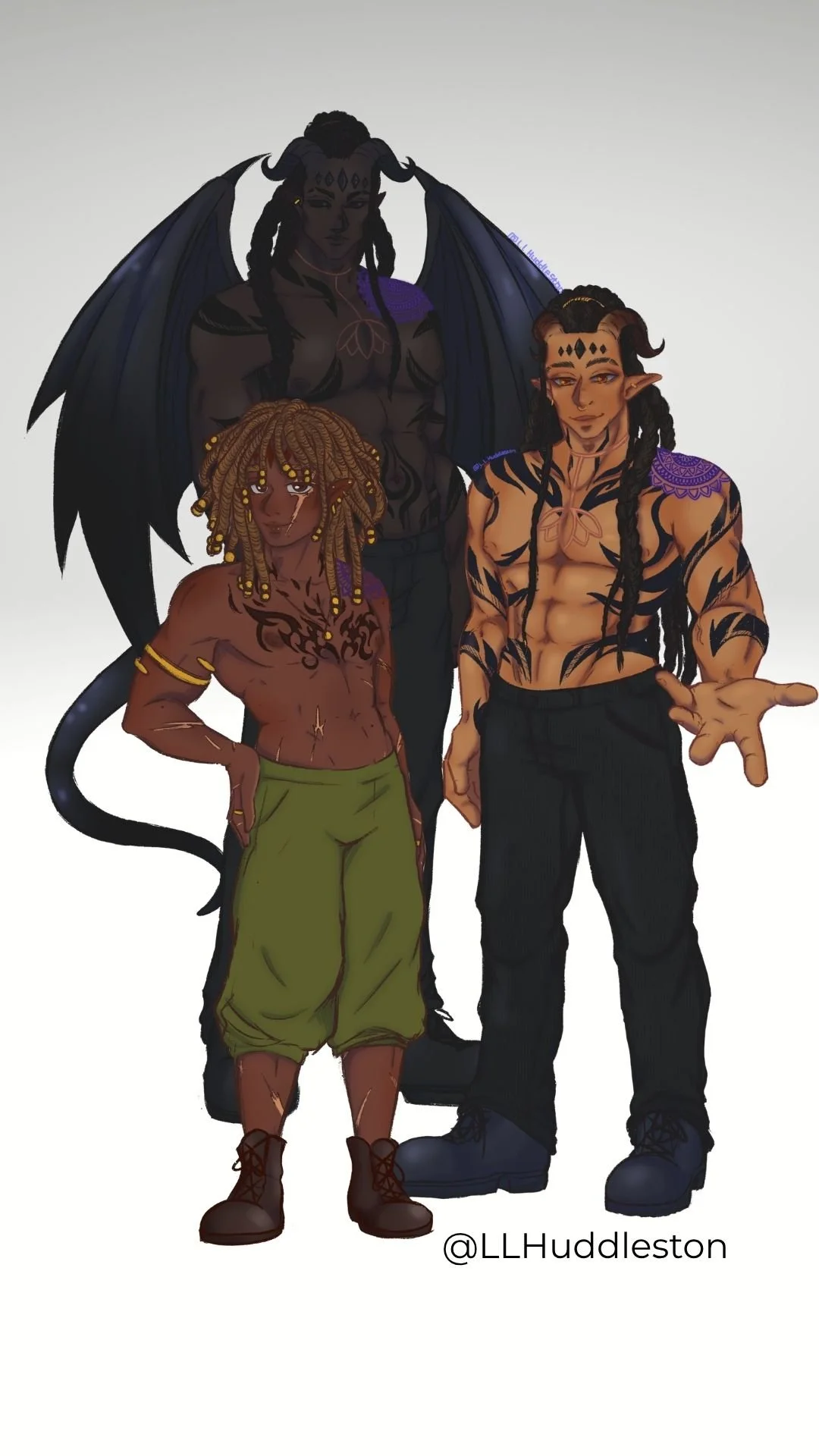 A'karash, Davik, and Matheos from the Eclipse Realms Saga