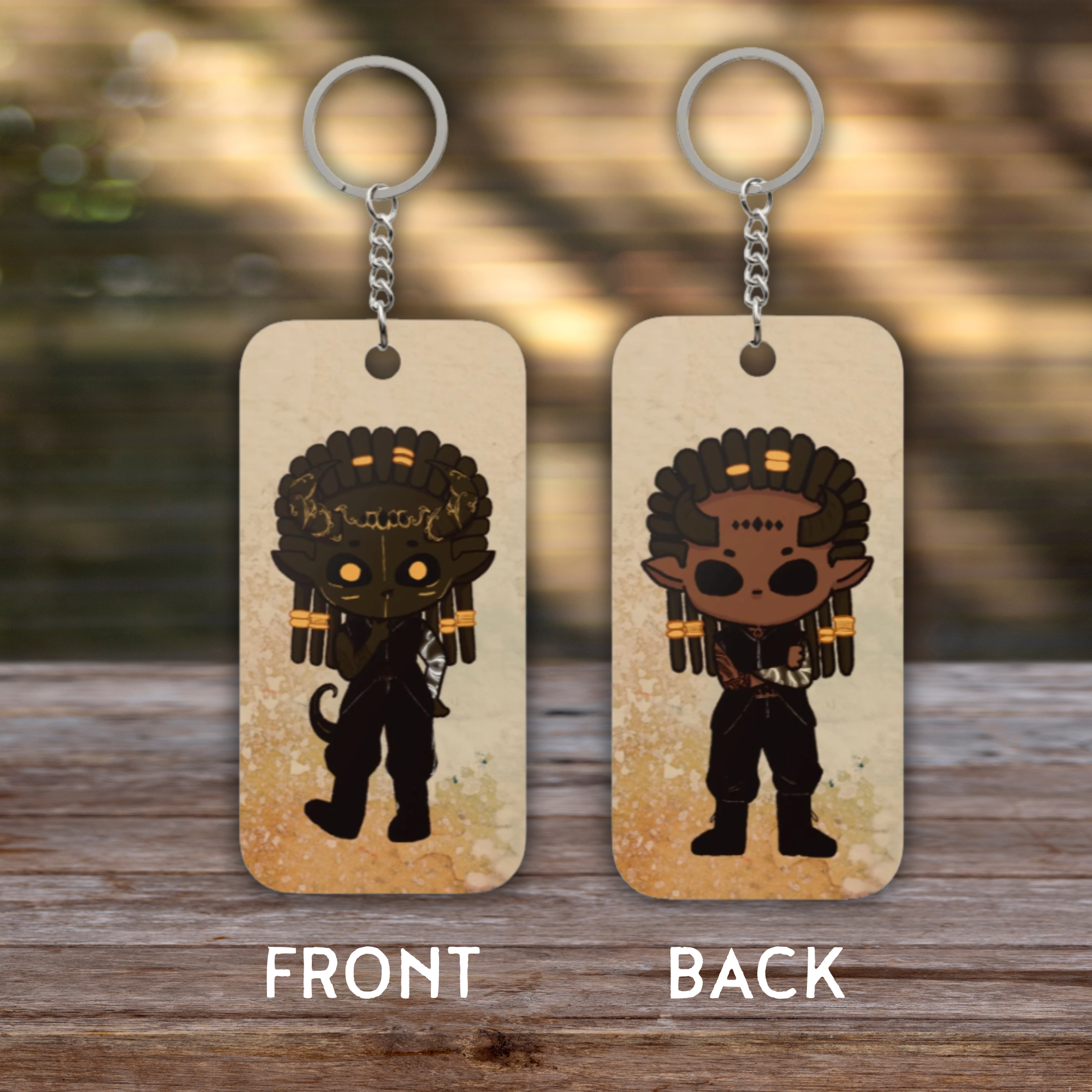 Twinsoul Chibi Keychain — Double-Sided Decorative Keyring Charm