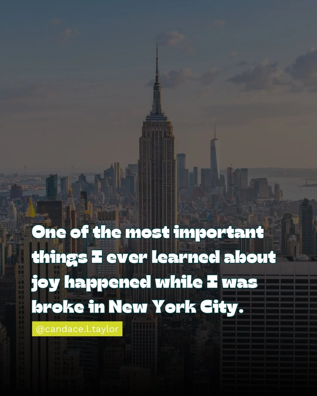 We spend so much time asking:

What&rsquo;s my purpose?
What&rsquo;s my next step?
What should I do?

But lately I&rsquo;ve been wondering if a better question is:

How am I cultivating joy?

Not the big, life-changing kind.
The tiny moments that mak