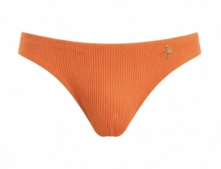 Ribbed Swim Brief | Coral