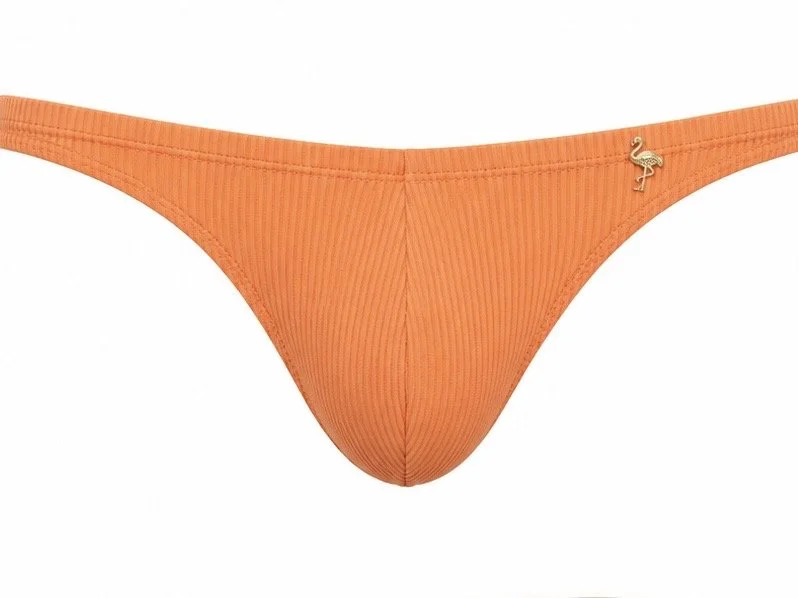 Radiant Ribbed Thong | Coral