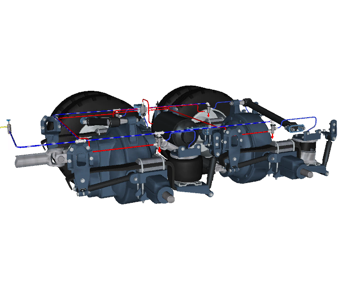 A render showing the Air Cushion system fully compressed.