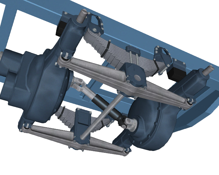 The underside of the Leaf Spring suspension.