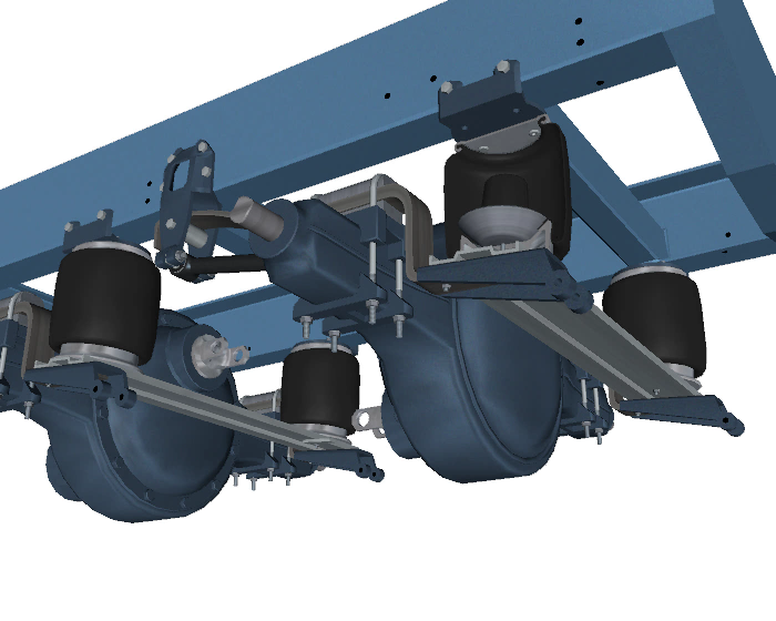The underside of the Air Cushion suspension.