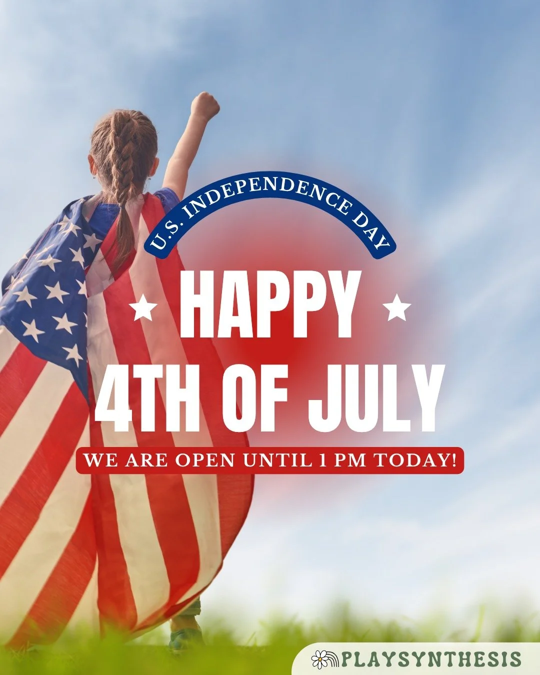 🎆 Happy 4th of July! 🎆

Stop by, cool off, and let the kids play before your afternoon plans. We are open until 1PM today!

Hope to see you soon! ❤️💙🤍