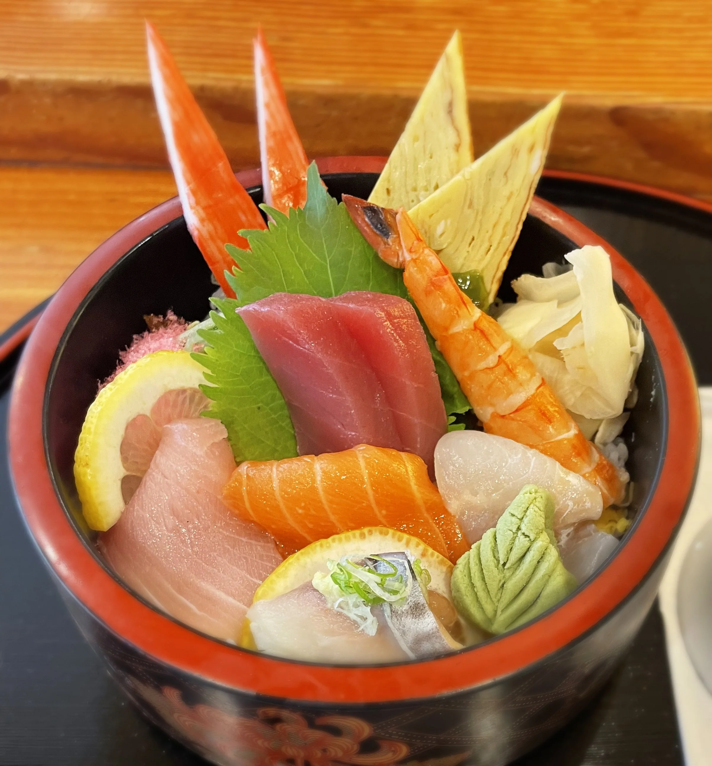 Fresh Chirashi Sushi with generous amount of ingredients.