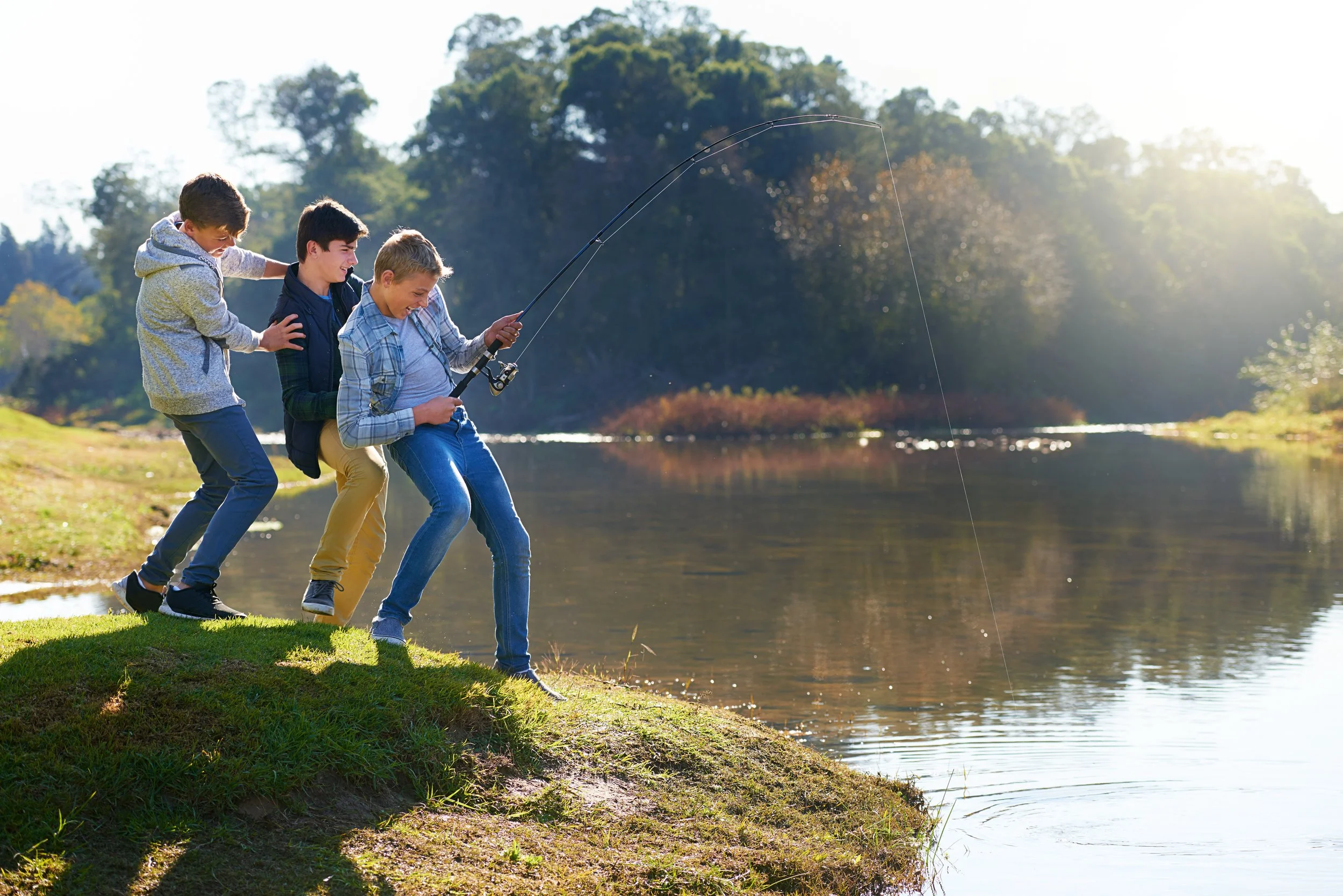 Fishing by the Lake
