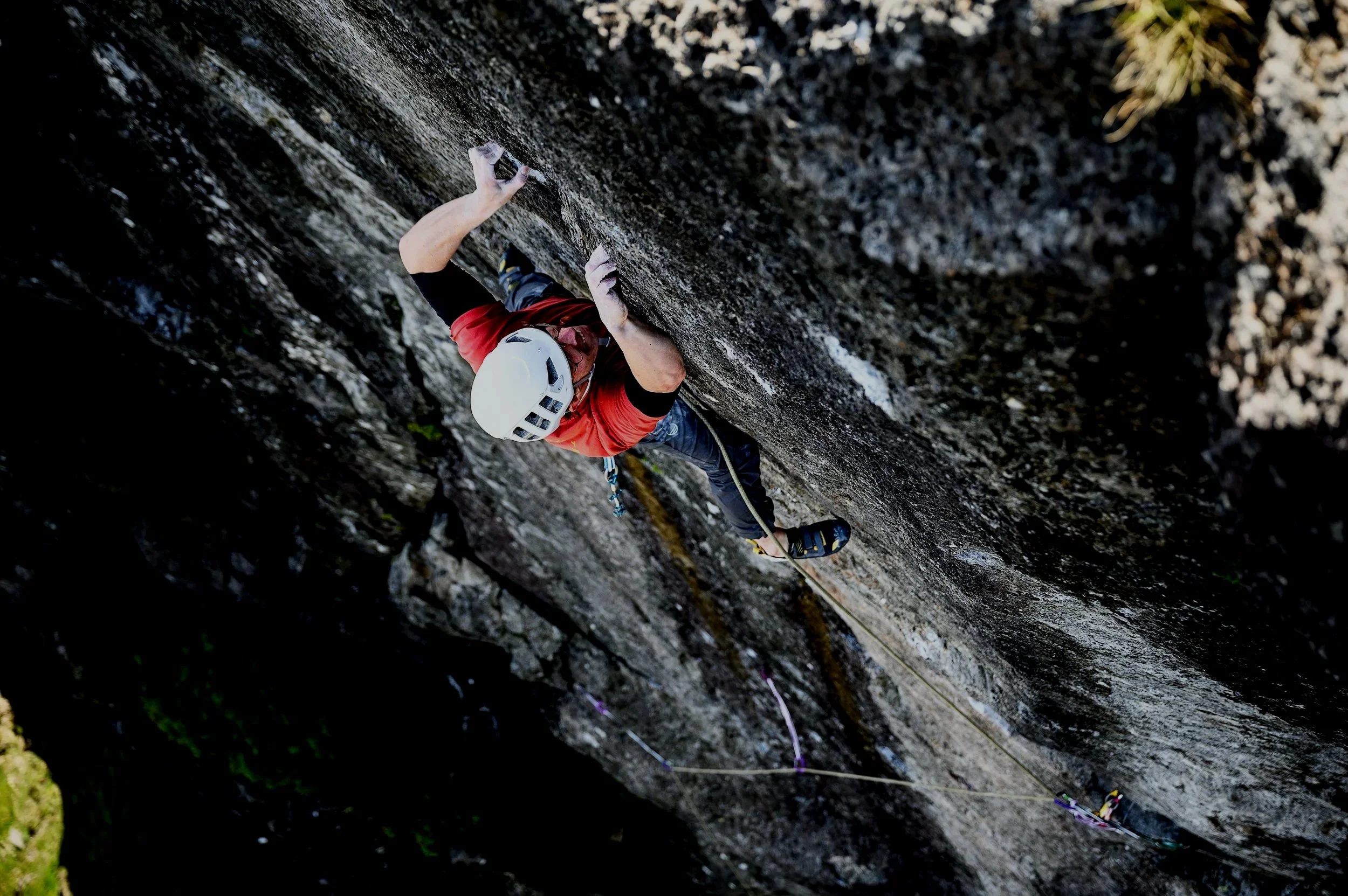Mat Wright making the 4th ascent of Lexicon (E11/5.14 X)