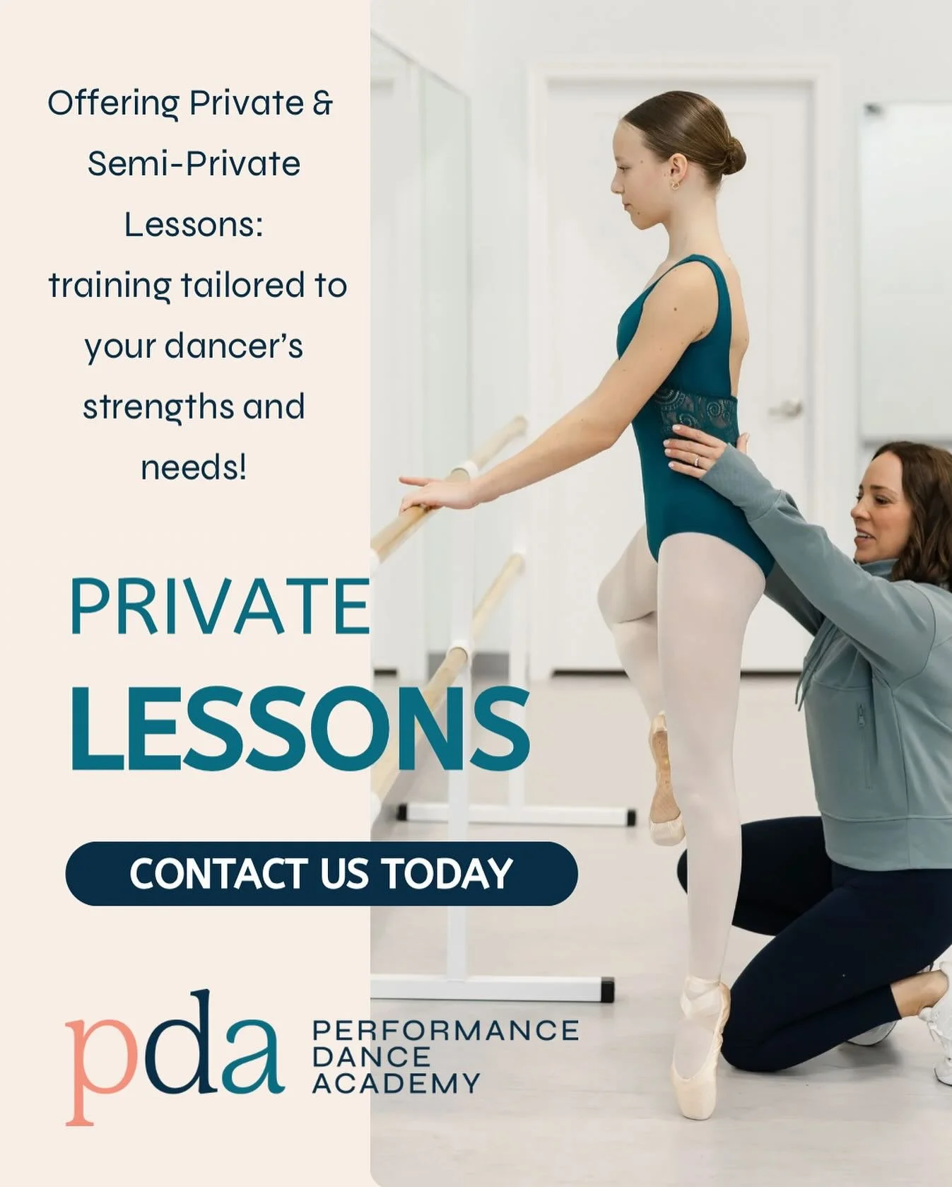 ✨ Private Lessons Now Open ✨

Looking for focused, one-on-one training? Private lessons are now open for booking through Appointments in your Parent Portal.

Private lessons are the perfect way to:

* Refine technique and strengthen skills
* Build co