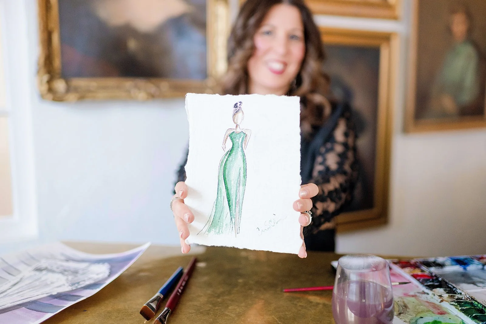 custom employee appreciation painting of woman