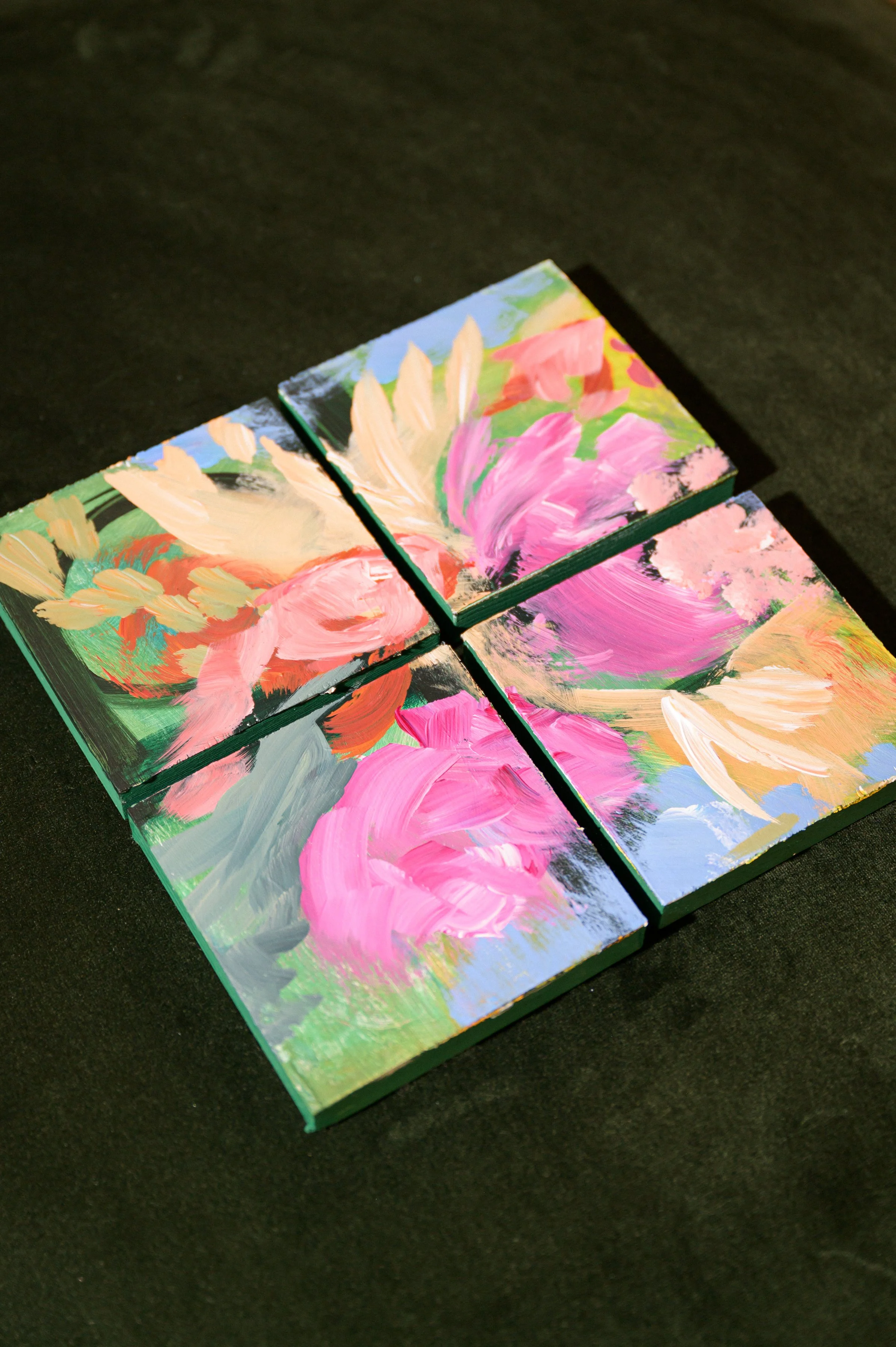 four canvases that make up one painting