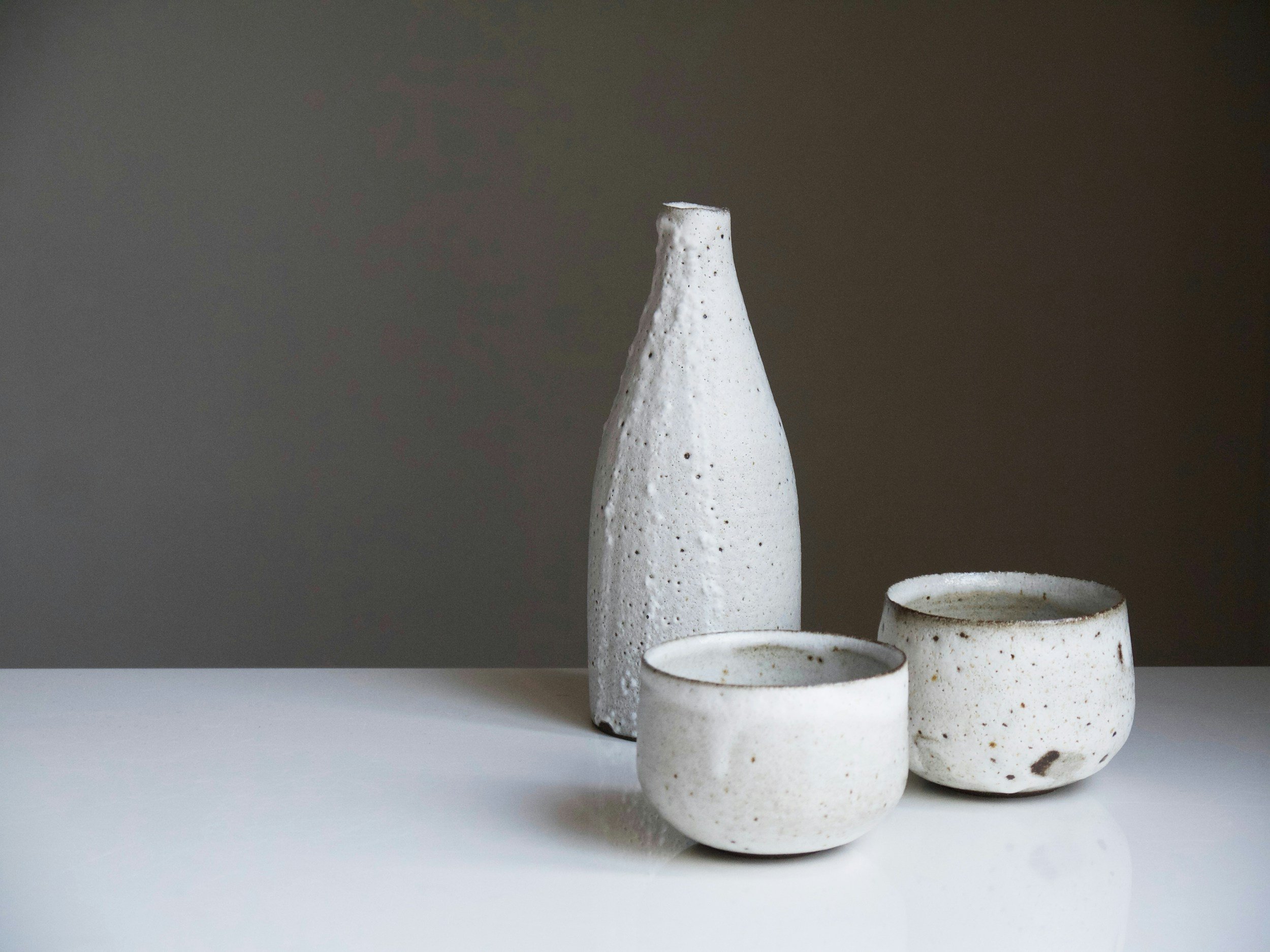 sake bottle and cups