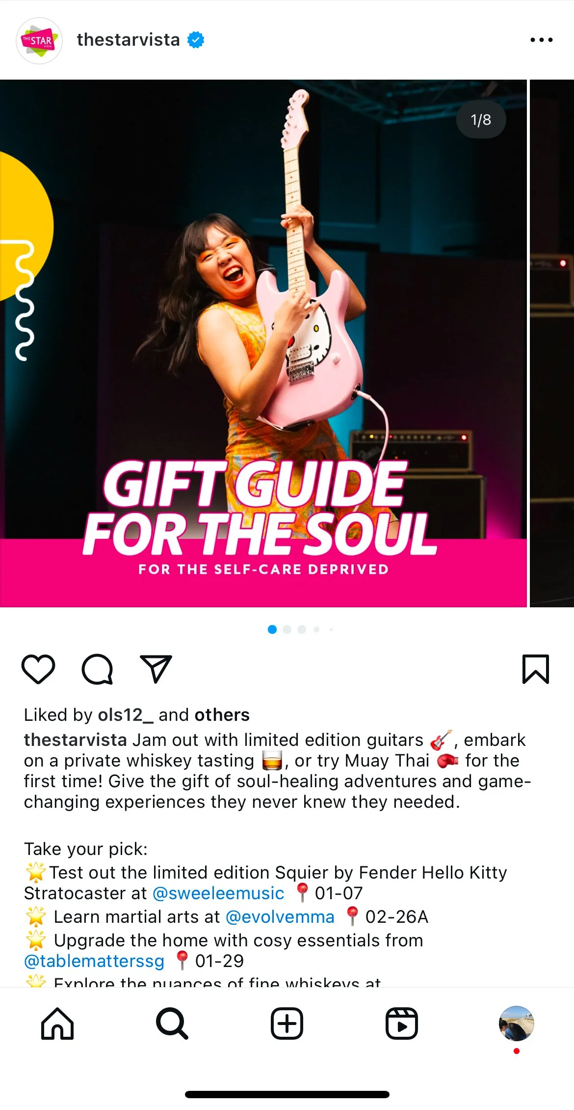Gift giving guide for Star Vista mall, December 2024