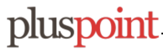Plus Point logo with the words 'plus' in black and 'point' in red.