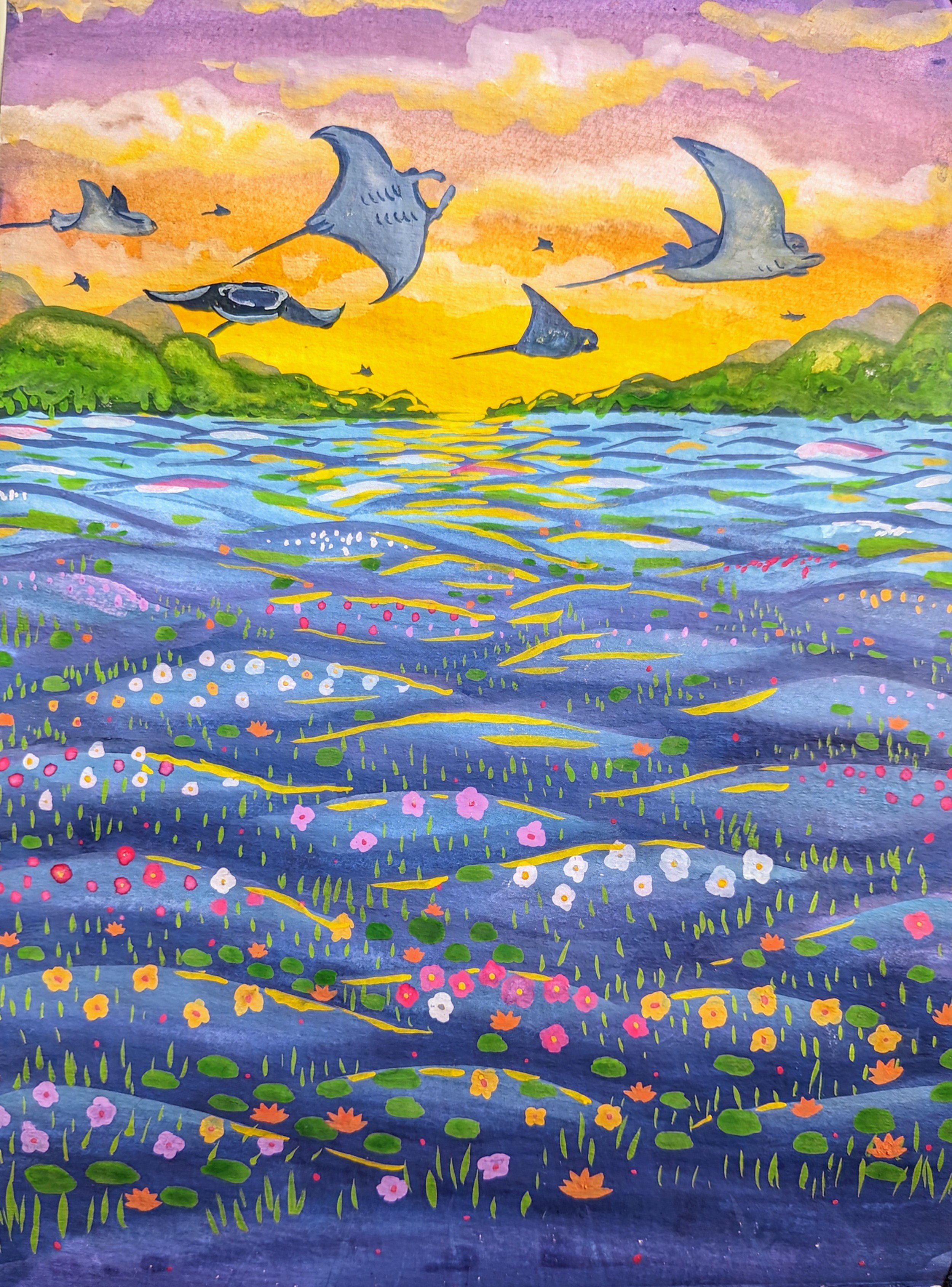 Gouache paintings