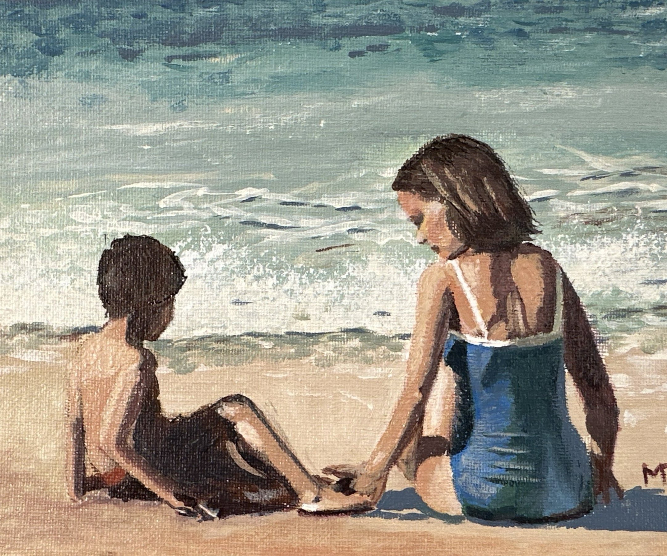 Amy and Joey, acrylic, 2024