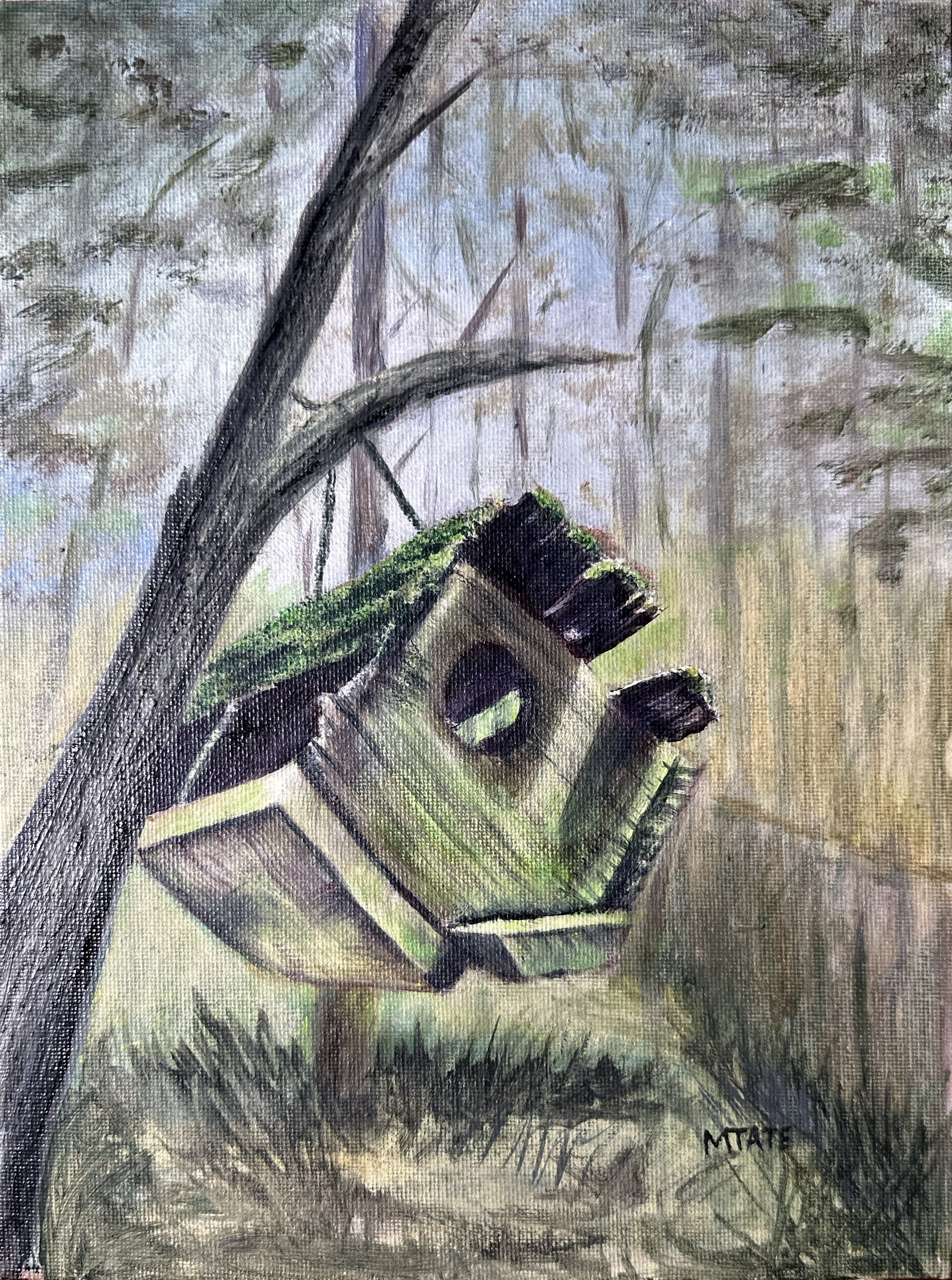 "Fixer Upper", acrylic on canvas board, 2024