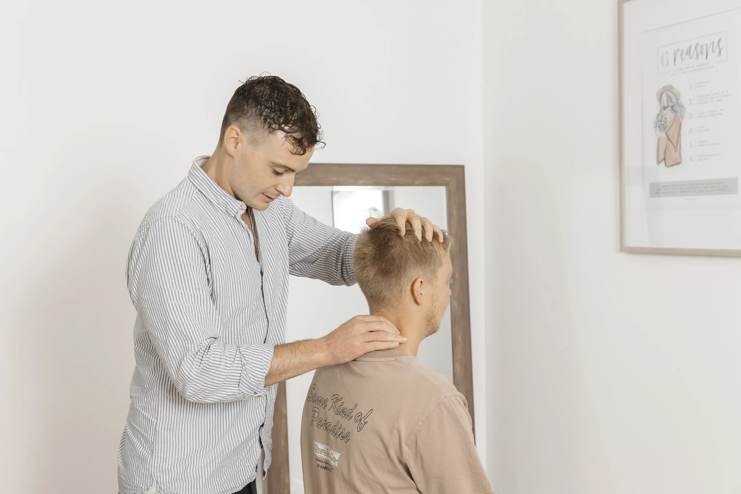 Chiropractor treating neck and shoulder tension Melbourne clinic