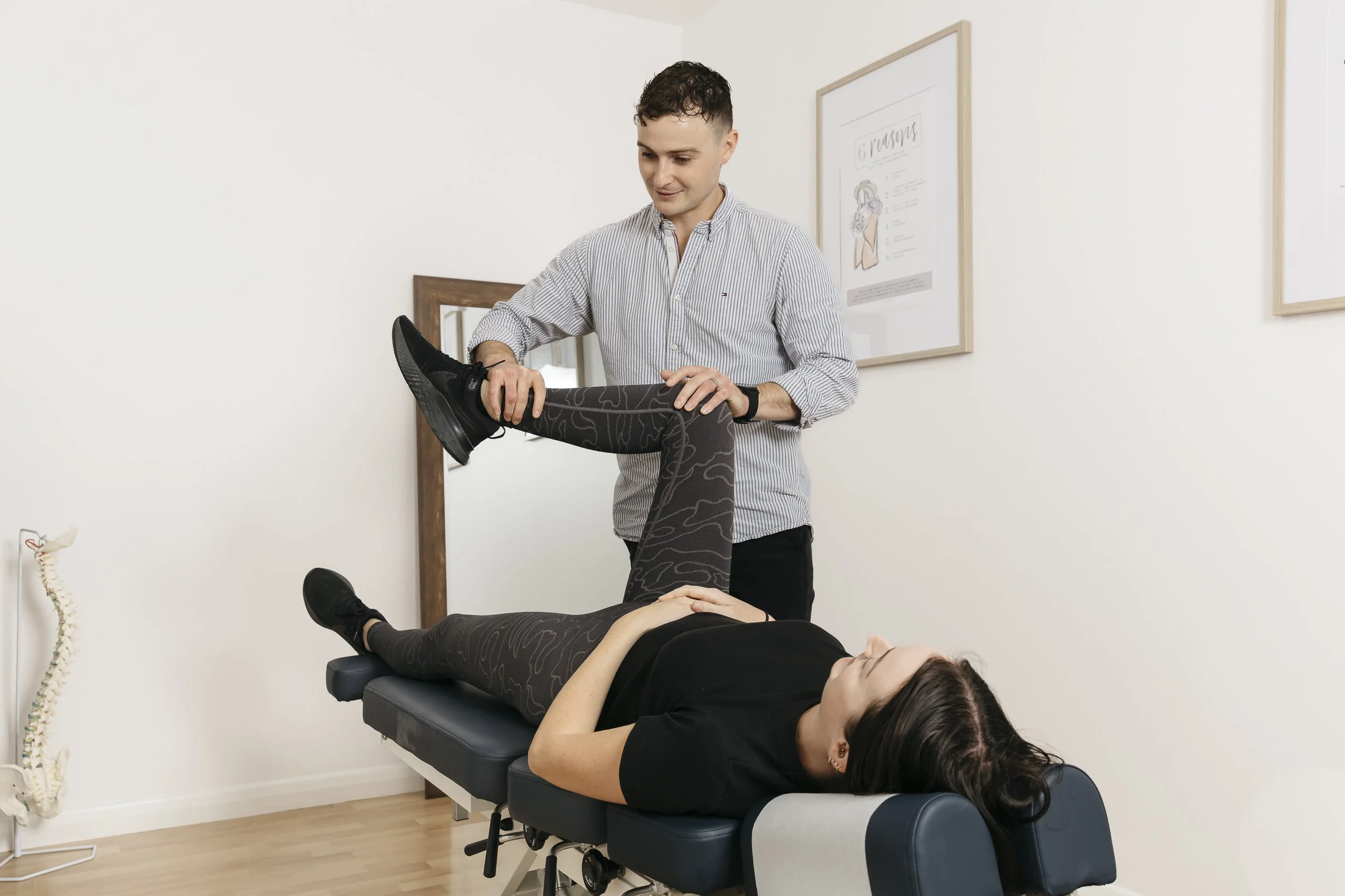 Runner recovery stretching and chiropractic support