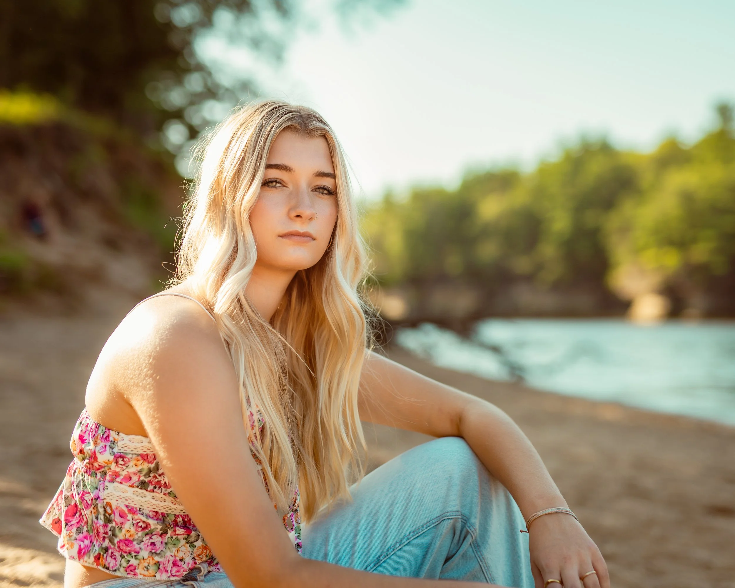  Reese Senior Portraits on the beach in Wisconsin Dells, taken by William Ireland 
