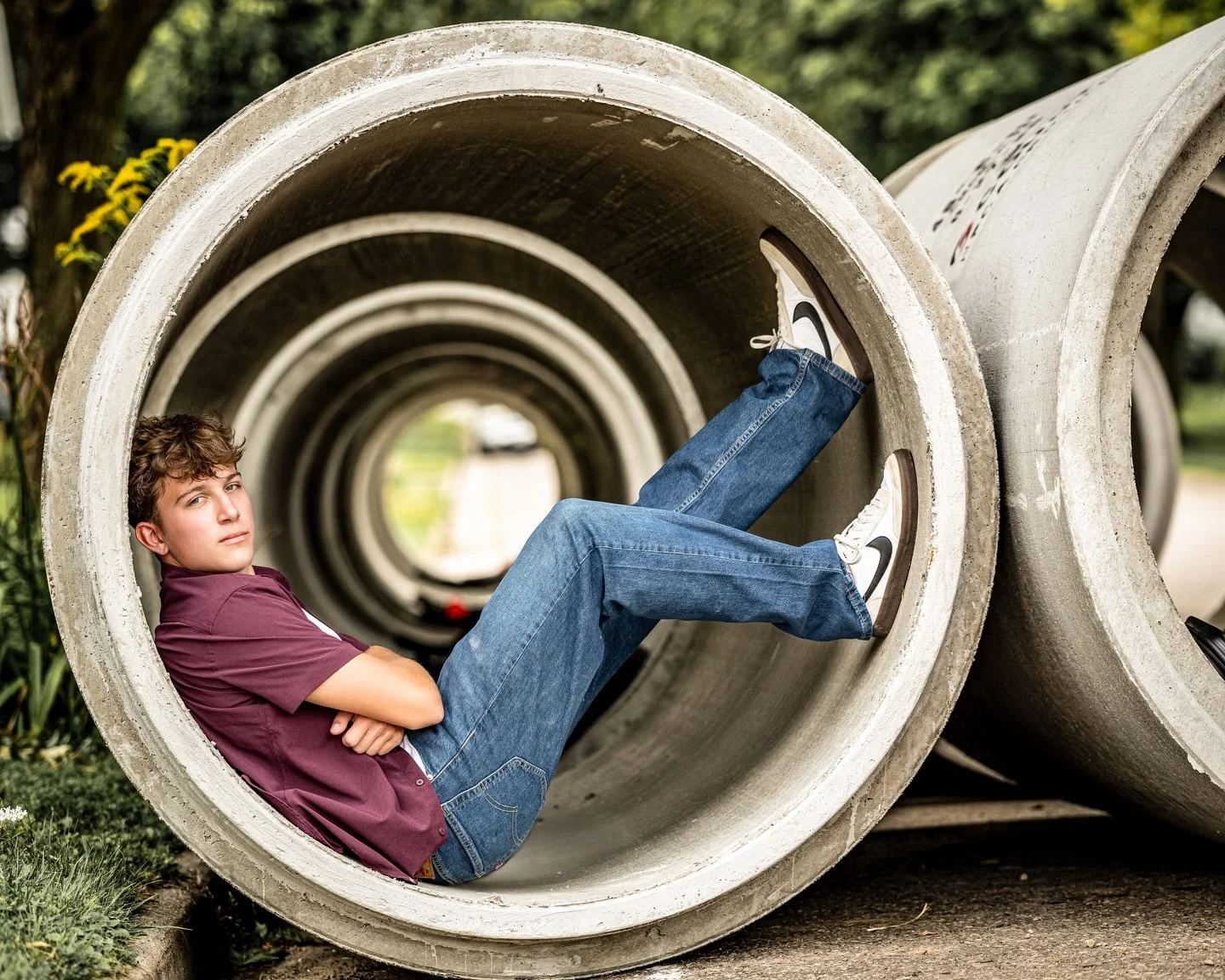 It was a million degrees and we had no plan other than finishing up on the soccer field where I first met Brayden, covering his games. When we don&rsquo;t have a plan for senior portraits we tend to do what I call a walk about, just wandering downtow