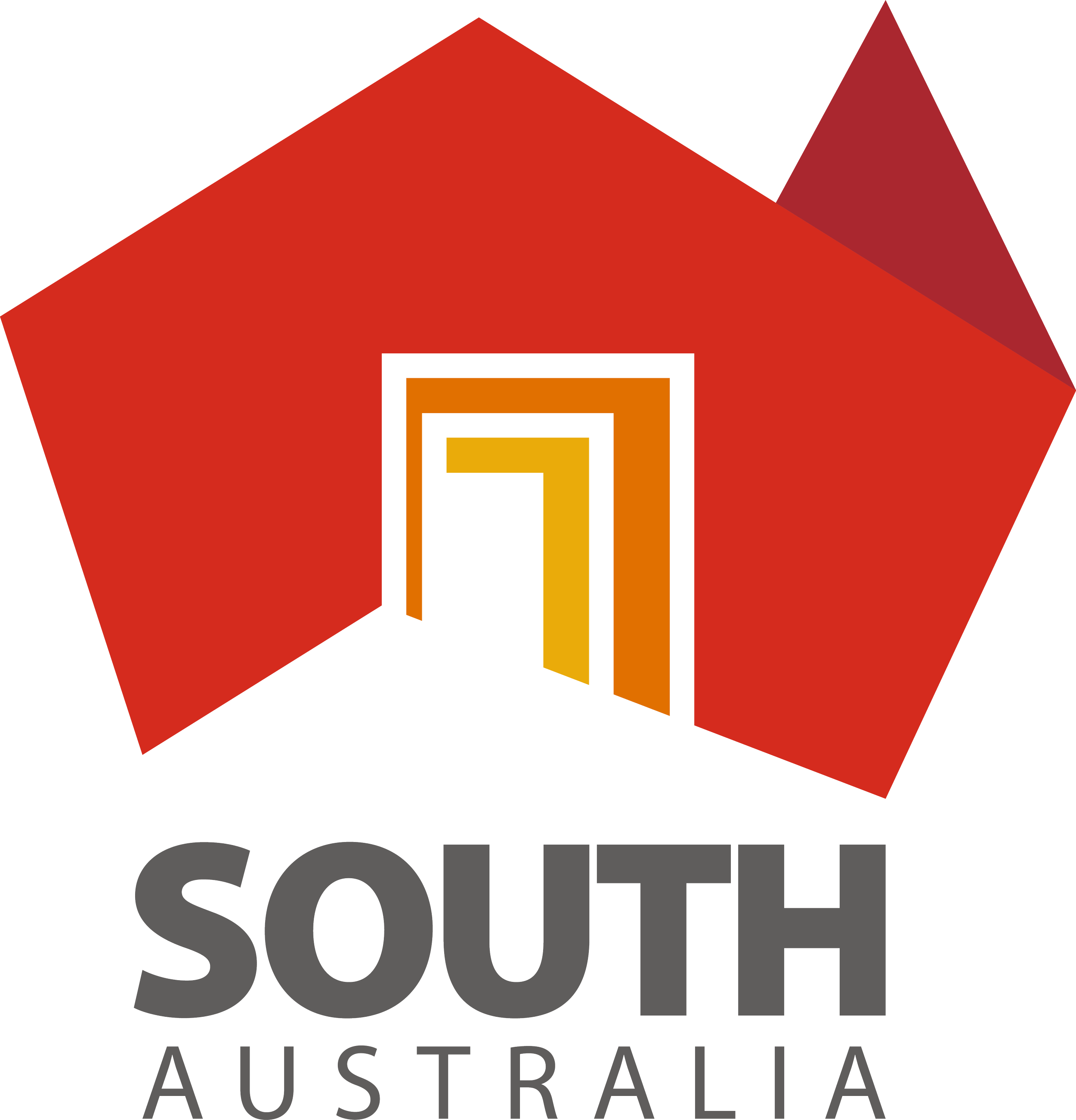 Logo with a red geometric shape resembling a house and gray text that reads 'SOURCE AUSTRALIA'.